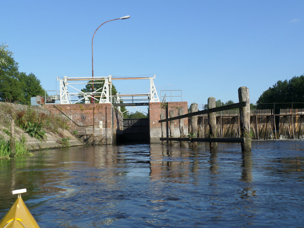 Na de sluis die toegang geeft tot de Drahendorfer Spree