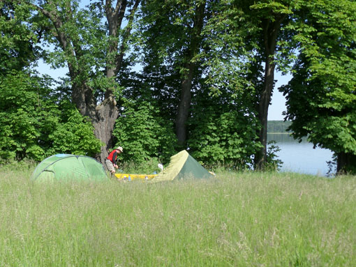 Wildkamperen aan de Scharmützelsee. 