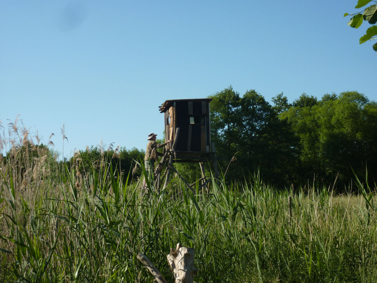 Jan probeert de kijkhut